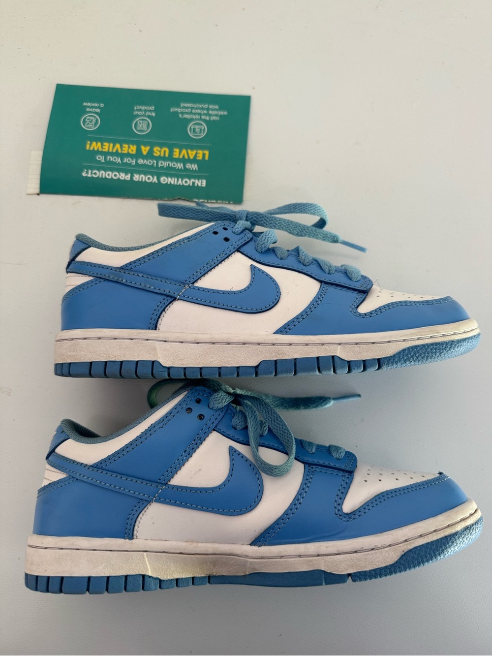 Nike dunks Kids Low-Top Sneakers in Light Blue and White - Picture 3 of 4